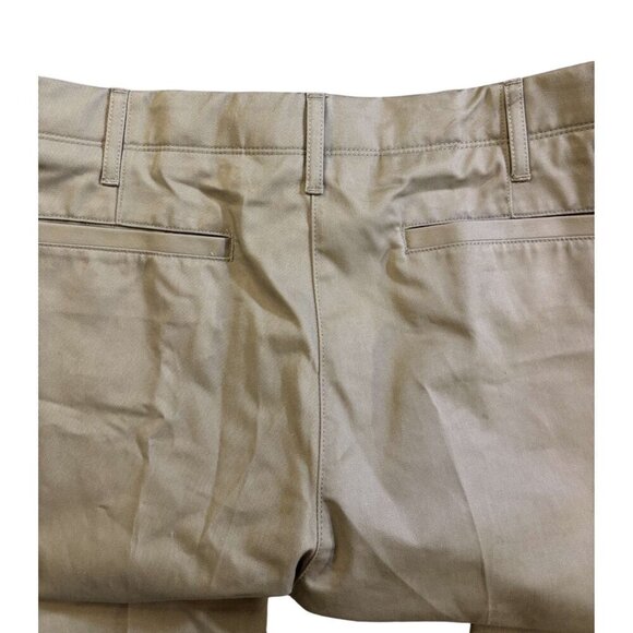 Lands End Womens Khaki Straight-Leg Pants Size 14 Cotton Blend Work Wear Career - Picture 6 of 9